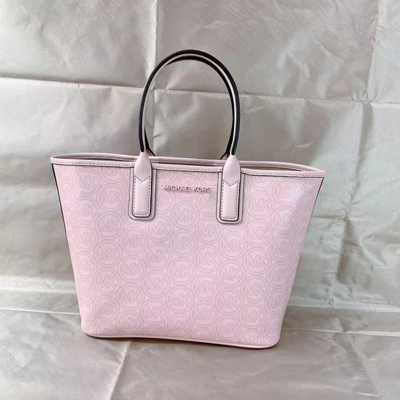 Michael Michael Kors | Jodie Small Logo Jacquard Tote Bag Powder Blush - Picture 3 of 6